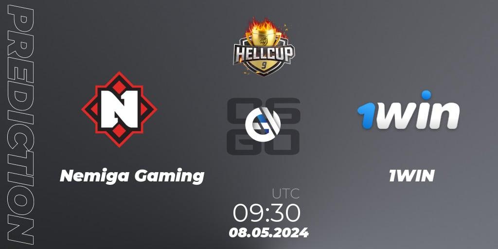 Nemiga Gaming contre 1WIN : prédiction de match. 08.05.24. CS2 (CS:GO), HellCup #9