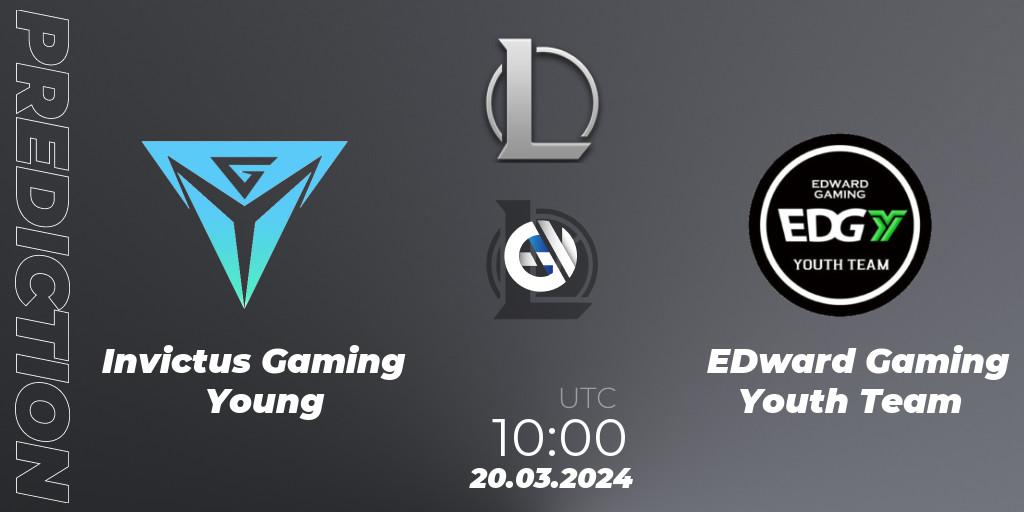 Invictus Gaming Young contre EDward Gaming Youth Team : prédiction de match. 20.03.24. LoL, LDL 2024 - Stage 1