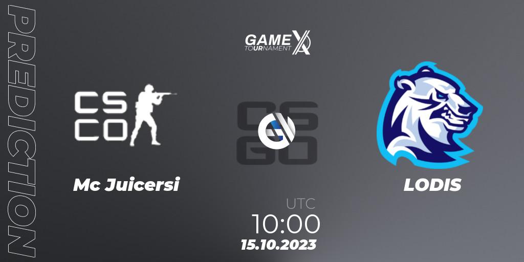Mc Juicersi contre LODIS : prédiction de match. 15.10.2023 at 10:20. Counter-Strike (CS2), GameX 2023
