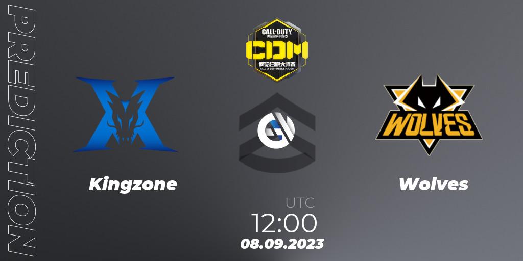  Kingzone contre Wolves : prédiction de match. 08.09.2023 at 12:00. Call of Duty, China Masters 2023 S6: Championship