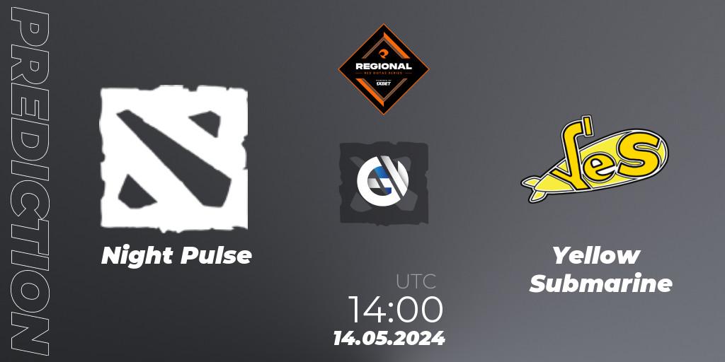 Night Pulse contre Yellow Submarine : prédiction de match. 14.05.2024 at 14:30. Dota 2, RES Regional Series: EU #2