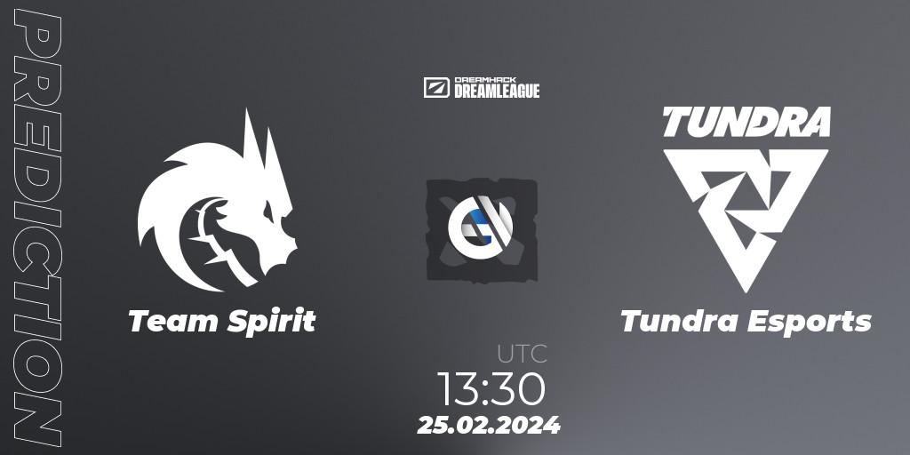 Team Spirit contre Tundra Esports : prédiction de match. 25.02.24. Dota 2, DreamLeague Season 22