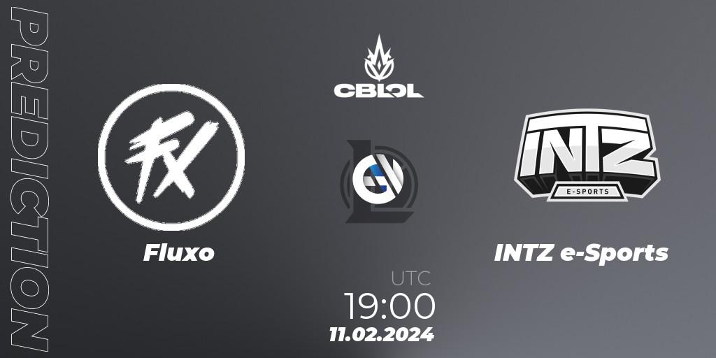 Fluxo contre INTZ e-Sports : prédiction de match. 11.02.2024 at 19:00. LoL, CBLOL Split 1 2024 - Group Stage