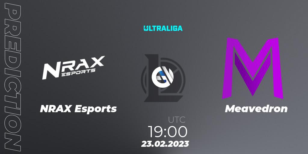 NRAX Esports contre Meavedron : prédiction de match. 23.02.2023 at 19:00. LoL, Ultraliga 2nd Division Season 6
