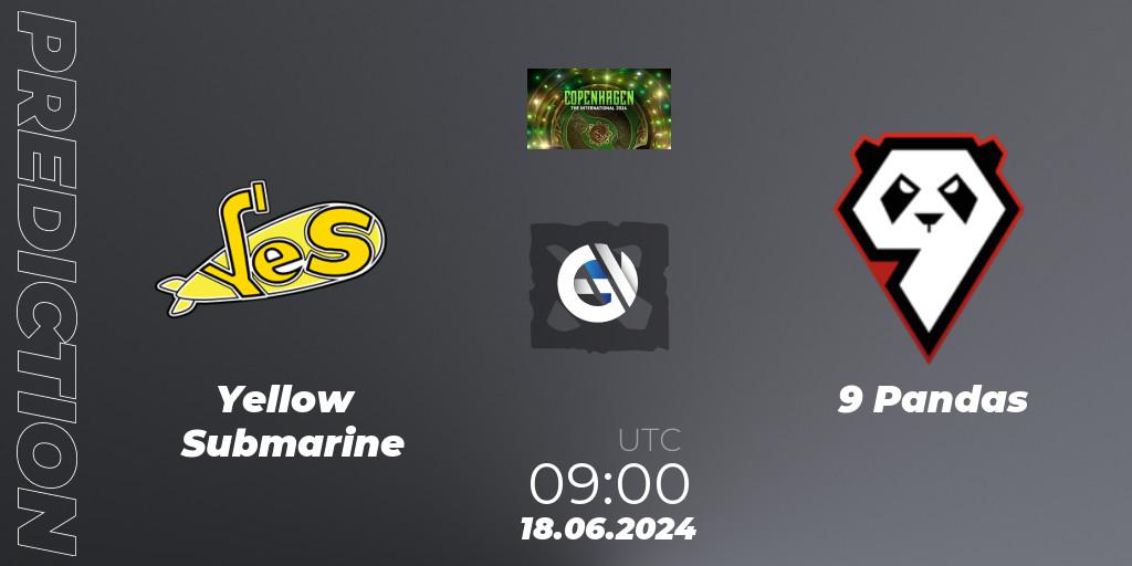Yellow Submarine contre 9 Pandas : prédiction de match. 18.06.2024 at 09:20. Dota 2, The International 2024: Eastern Europe Closed Qualifier