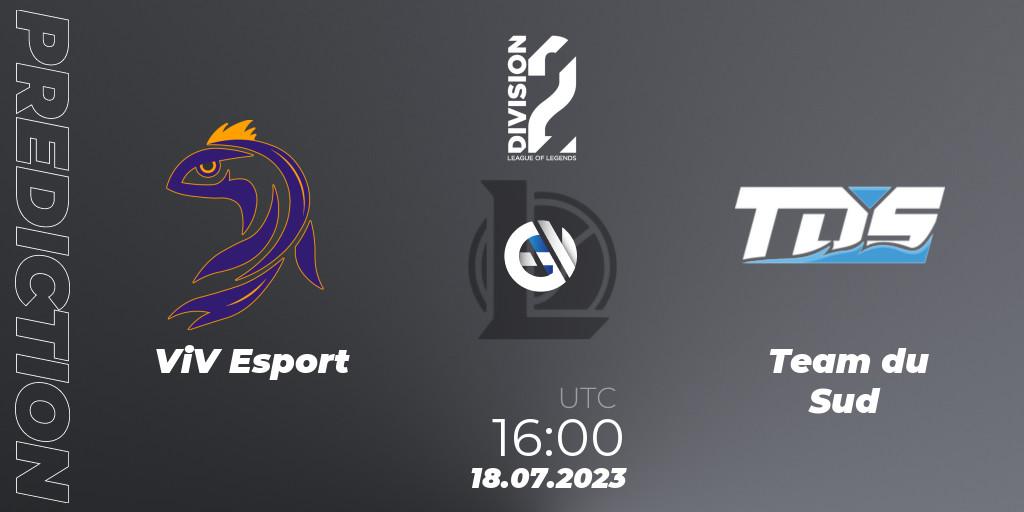 ViV Esport contre Team du Sud : prédiction de match. 18.07.2023 at 16:00. LoL, LFL Division 2 Summer 2023 - Group Stage