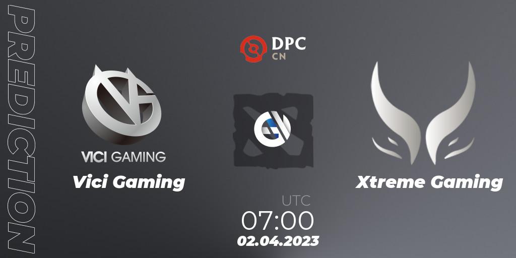 Vici Gaming contre Xtreme Gaming : prédiction de match. 02.04.23. Dota 2, DPC 2023 Tour 2: China Division I (Upper)