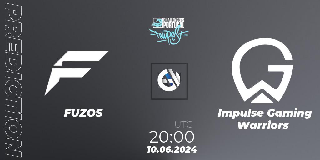 FUZOS contre Impulse Gaming Warriors : prédiction de match. 10.06.2024 at 19:00. VALORANT, VALORANT Challengers 2024 Portugal: Tempest Split 2