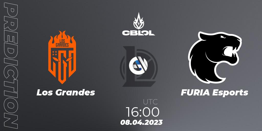 Los Grandes contre FURIA Esports : prédiction de match. 08.04.2023 at 16:00. LoL, CBLOL Split 1 2023 - Playoffs