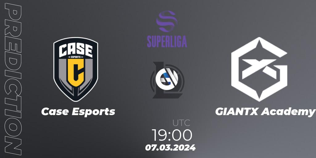 Case Esports contre GIANTX Academy : prédiction de match. 07.03.2024 at 19:00. LoL, Superliga Spring 2024 - Group Stage