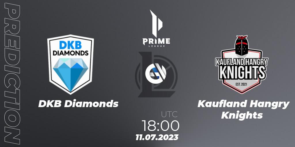 DKB Diamonds contre Kaufland Hangry Knights : prédiction de match. 11.07.2023 at 18:00. LoL, Prime League 2nd Division Summer 2023