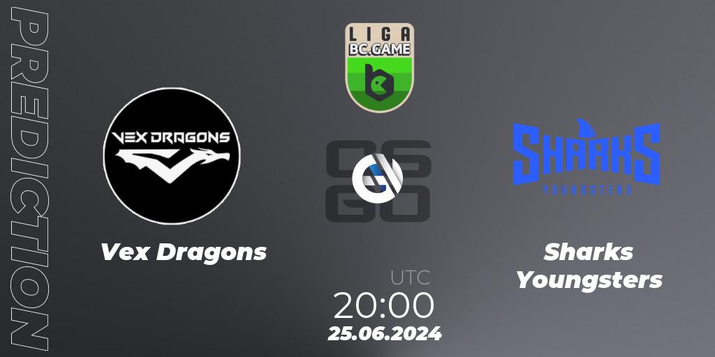 Vex Dragons contre Sharks Youngsters : prédiction de match. 25.06.2024 at 20:00. Counter-Strike (CS2), Dust2 Brasil Liga Season 3: Division 2