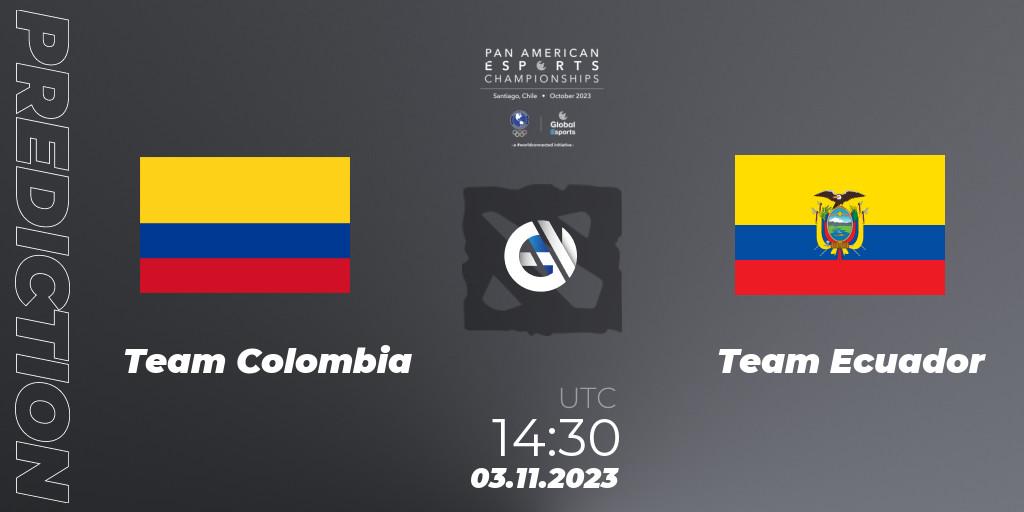 Team Colombia contre Team Ecuador : prédiction de match. 03.11.23. Dota 2, Pan American Esports Championships 2023: Open