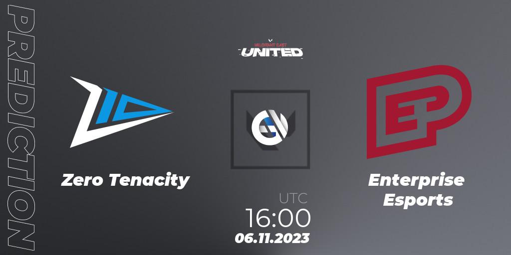 Zero Tenacity contre Enterprise Esports : prédiction de match. 06.11.2023 at 16:00. VALORANT, VALORANT East: United: Season 2: Stage 3 - Finals