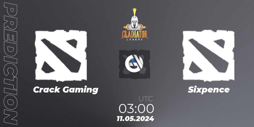 Crack Gaming contre Sixpence : prédiction de match. 11.05.2024 at 03:00. Dota 2, Gladiator League