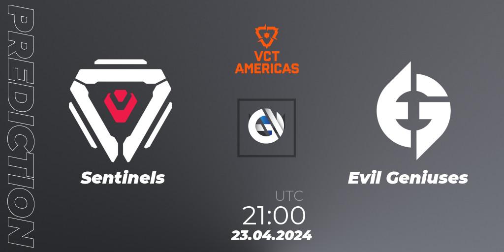 Sentinels contre Evil Geniuses : prédiction de match. 23.04.24. VALORANT, VALORANT Champions Tour 2024: Americas League - Stage 1 - Group Stage