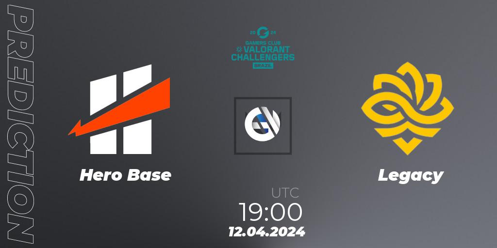 Hero Base contre Legacy : prédiction de match. 12.04.2024 at 19:00. VALORANT, VALORANT Challengers Brazil 2024: Split 1