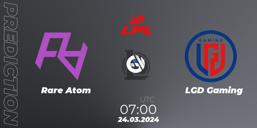Rare Atom contre LGD Gaming : prédiction de match. 24.03.24. LoL, LPL Spring 2024 - Group Stage