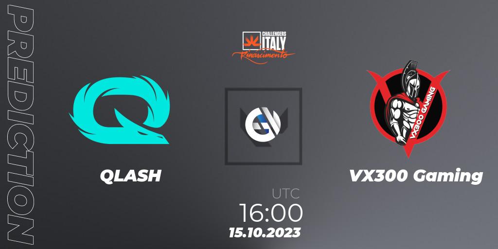 QLASH contre VX300 Gaming : prédiction de match. 15.10.2023 at 16:00. VALORANT, VALORANT Challengers 2023 Italy: ON // THE BATTLEFIELD