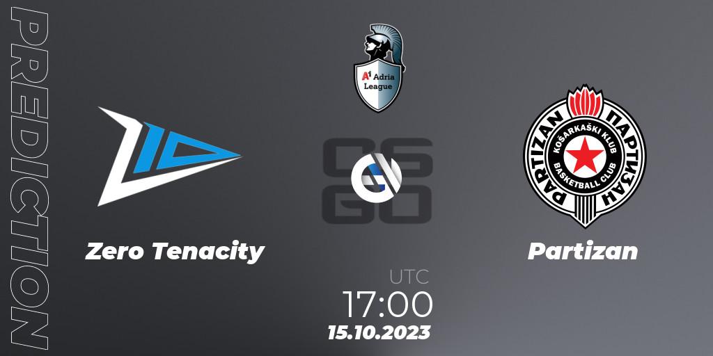 Zero Tenacity contre Partizan : prédiction de match. 15.10.23. CS2 (CS:GO), A1 Adria League Season 12