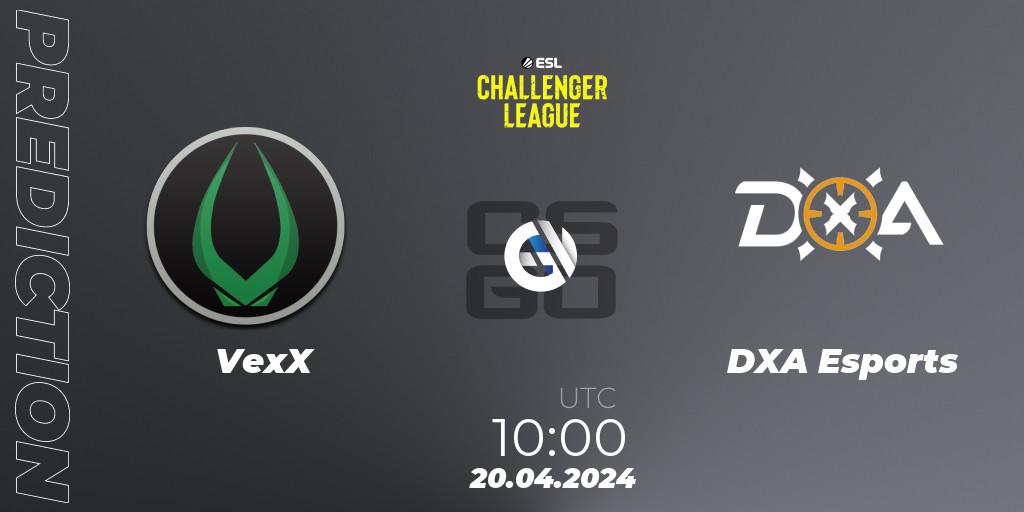 VexX contre DXA Esports : prédiction de match. 07.05.2024 at 11:10. Counter-Strike (CS2), ESL Challenger League Season 47: Oceania