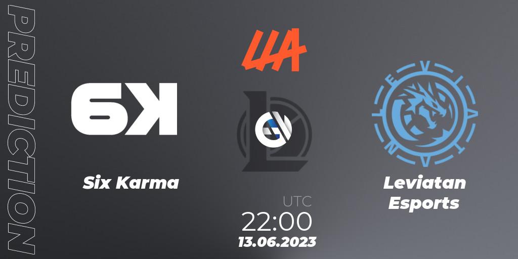 Six Karma contre Leviatan Esports : prédiction de match. 13.06.23. LoL, LLA Closing 2023 - Group Stage