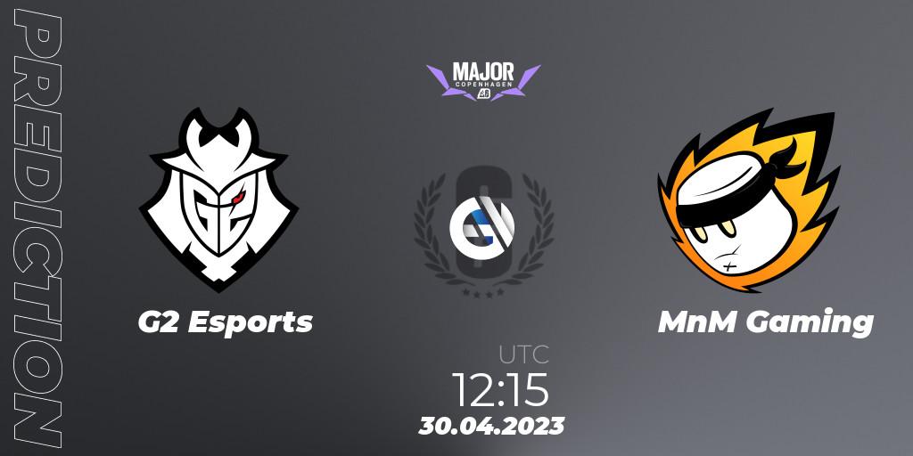 G2 Esports contre MnM Gaming : prédiction de match. 30.04.2023 at 12:15. Rainbow Six, BLAST R6 Major Copenhagen 2023