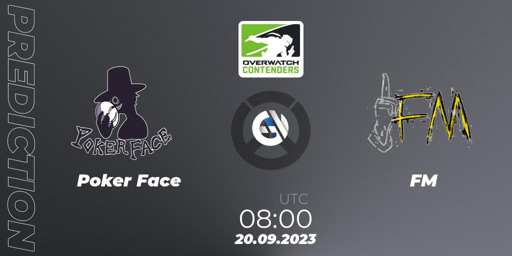 Poker Face contre FM : prédiction de match. 20.09.2023 at 08:00. Overwatch, Overwatch Contenders 2023 Spring Series: Korea - Regular Season