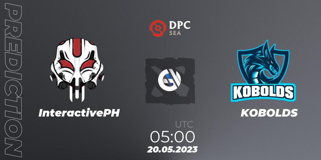 InteractivePH contre KOBOLDS : prédiction de match. 20.05.2023 at 05:00. Dota 2, DPC SEA 2023 Tour 3: Open Qualifier #3
