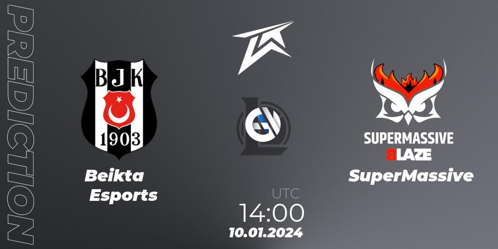 Beşiktaş Esports contre SuperMassive : prédiction de match. 10.01.2024 at 14:00. LoL, TCL 2024 Season Cup