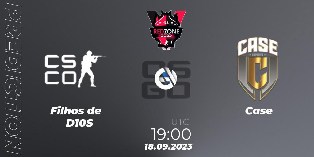 Filhos de D10S contre Case : prédiction de match. 19.09.2023 at 19:00. Counter-Strike (CS2), RedZone PRO League 2023 Season 6
