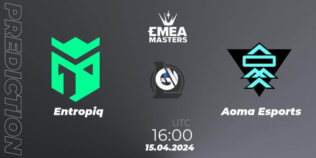 Entropiq contre Aoma Esports : prédiction de match. 15.04.24. LoL, EMEA Masters Spring 2024 - Play-In