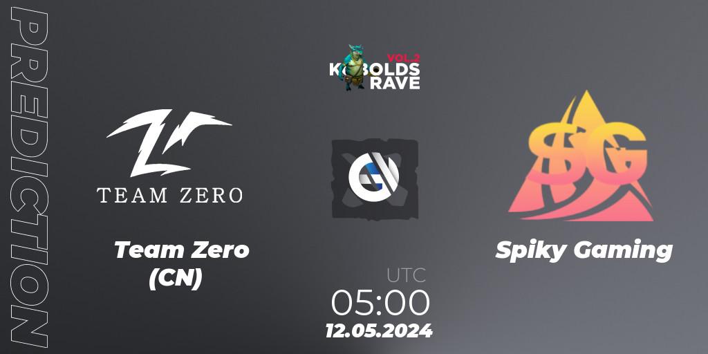 Team Zero (CN) contre Spiky Gaming : prédiction de match. 12.05.2024 at 05:00. Dota 2, Cringe Station Kobolds Rave 2