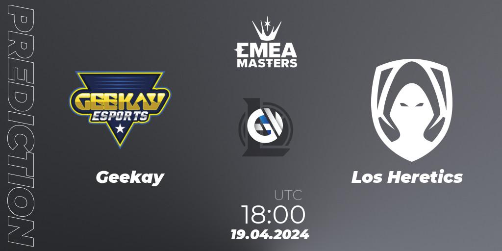 Geekay contre Los Heretics : prédiction de match. 19.04.24. LoL, EMEA Masters Spring 2024 - Group Stage