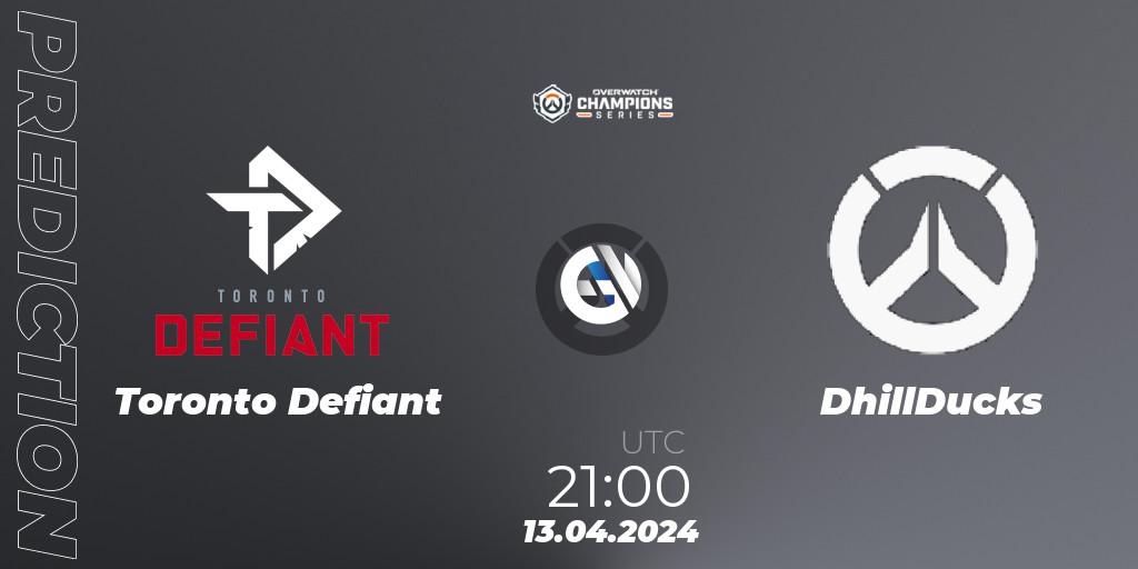 Toronto Defiant contre DhillDucks : prédiction de match. 13.04.24. Overwatch, Overwatch Champions Series 2024 - North America Stage 2 Group Stage