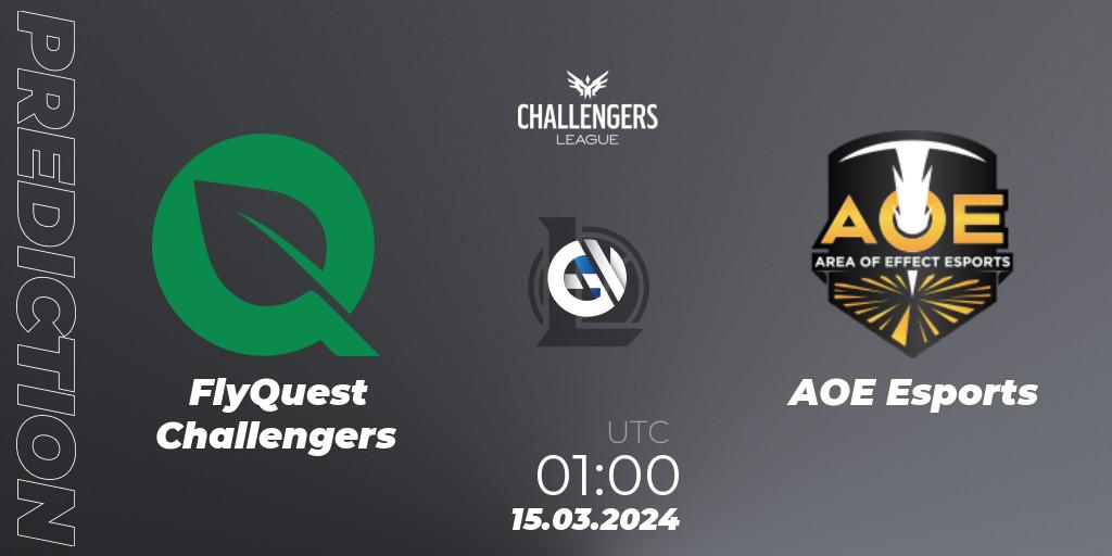FlyQuest Challengers contre AOE Esports : prédiction de match. 15.03.24. LoL, NACL 2024 Spring - Playoffs