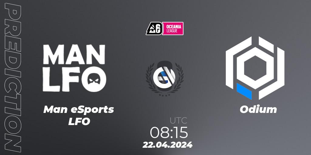 Man eSports LFO contre Odium : prédiction de match. 22.04.2024 at 08:15. Rainbow Six, Oceania League 2024 - Stage 1