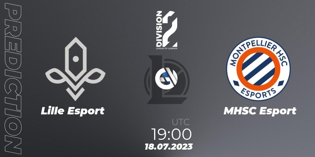 Lille Esport contre MHSC Esport : prédiction de match. 18.07.2023 at 19:00. LoL, LFL Division 2 Summer 2023 - Group Stage