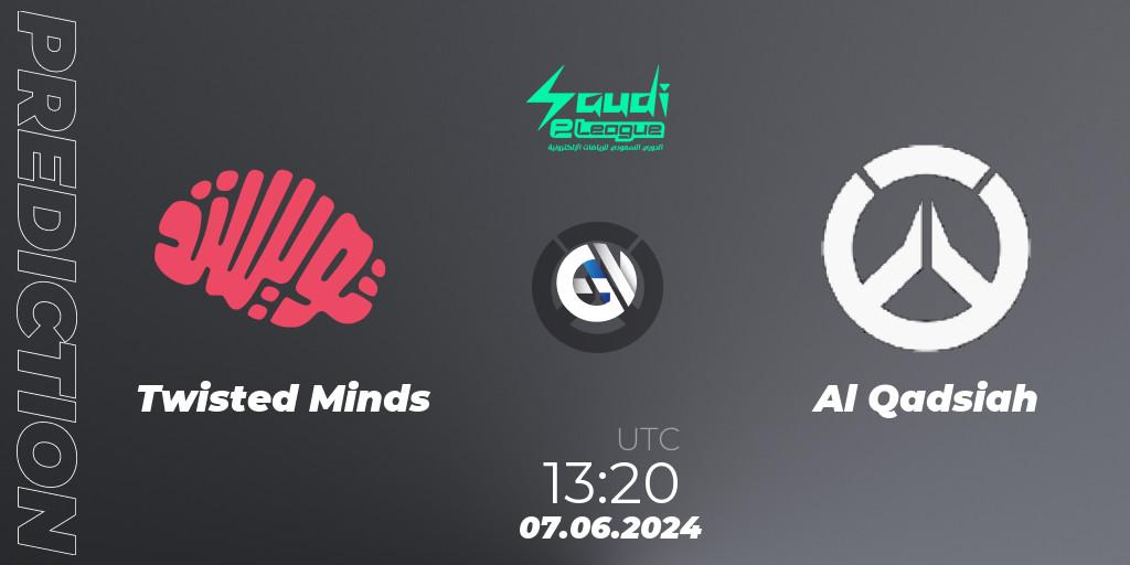 Twisted Minds contre Al Qadsiah : prédiction de match. 07.06.2024 at 13:20. Overwatch, Saudi eLeague 2024 - Major 2