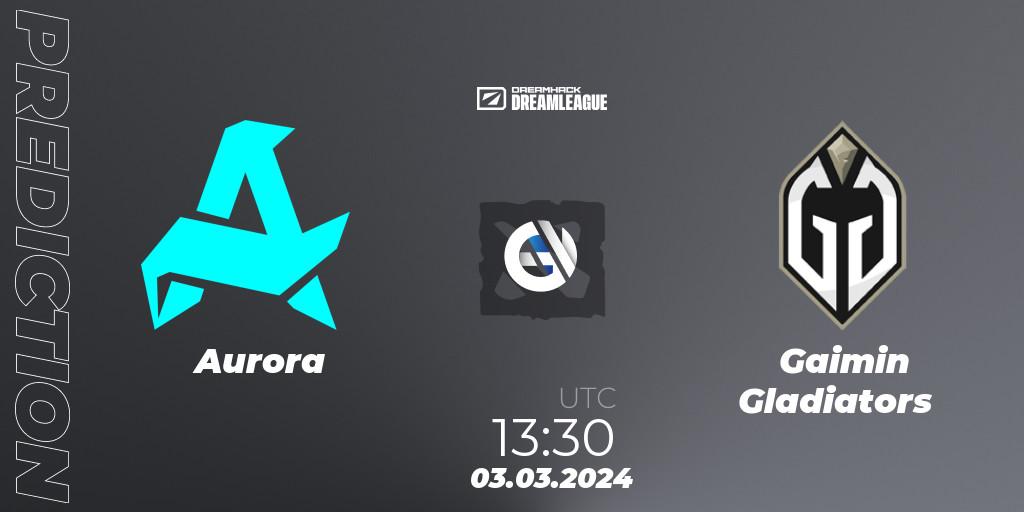 Aurora contre Gaimin Gladiators : prédiction de match. 03.03.24. Dota 2, DreamLeague Season 22