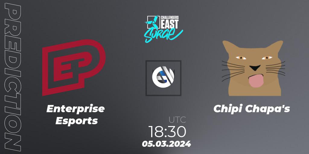 Enterprise Esports contre Chipi Chapa's : prédiction de match. 05.03.24. VALORANT, VALORANT Challengers 2024 East: Surge Split 1