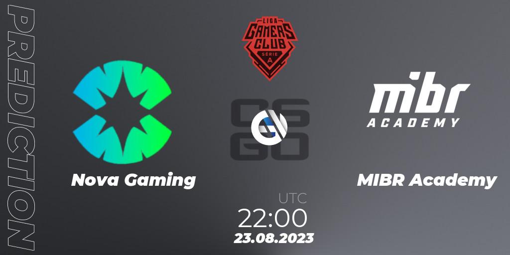 Nova Gaming contre MIBR Academy : prédiction de match. 23.08.2023 at 22:00. Counter-Strike (CS2), Gamers Club Liga Série A: August 2023