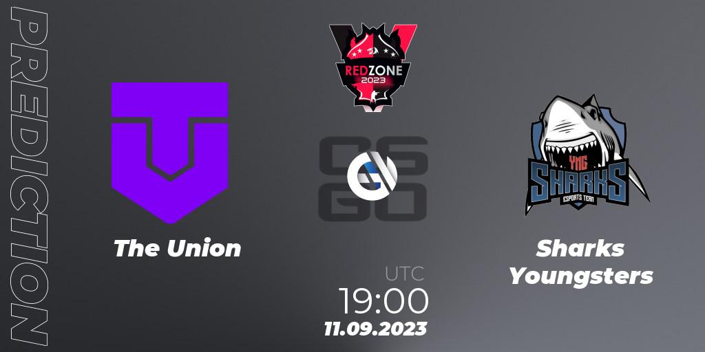 The Union contre Sharks Youngsters : prédiction de match. 12.09.2023 at 19:00. Counter-Strike (CS2), RedZone PRO League 2023 Season 6