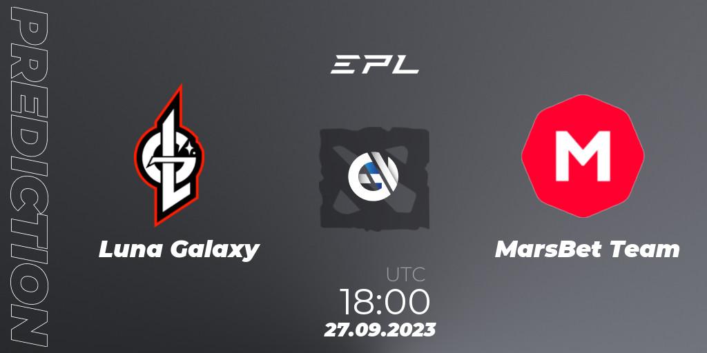Luna Galaxy contre MarsBet Team : prédiction de match. 28.09.23. Dota 2, European Pro League Season 12