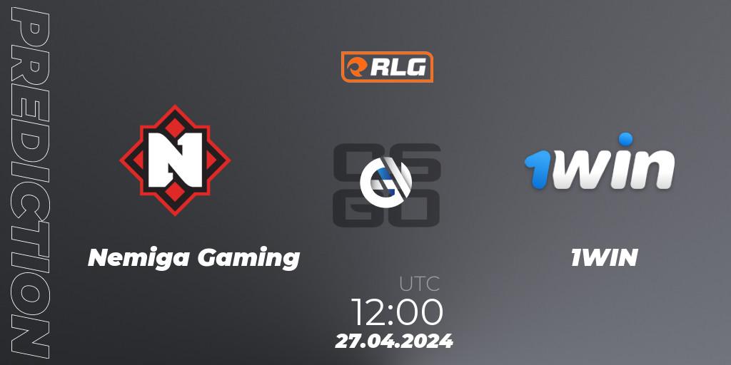 Nemiga Gaming contre 1WIN : prédiction de match. 27.04.24. CS2 (CS:GO), RES European Series #3