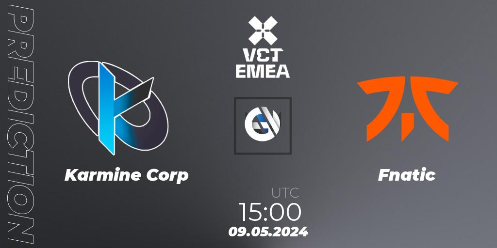 Karmine Corp contre Fnatic : prédiction de match. 09.05.2024 at 15:00. VALORANT, VCT 2024: EMEA Stage 1