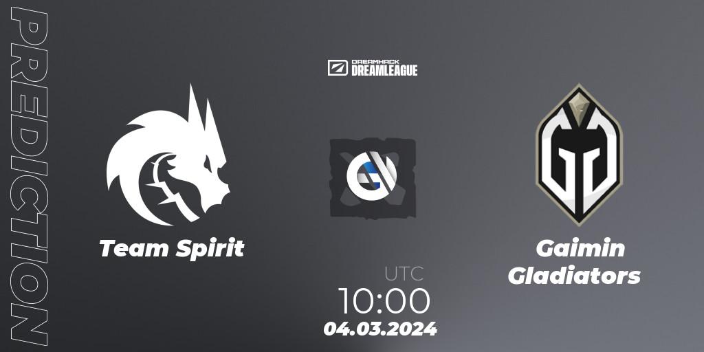 Team Spirit contre Gaimin Gladiators : prédiction de match. 04.03.24. Dota 2, DreamLeague Season 22