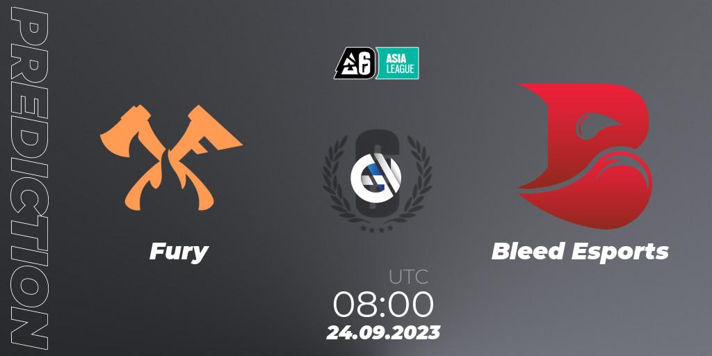 Fury contre Bleed Esports : prédiction de match. 24.09.2023 at 08:00. Rainbow Six, SEA League 2023 - Stage 2