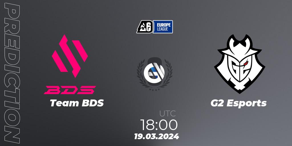 Team BDS contre G2 Esports : prédiction de match. 19.03.24. Rainbow Six, Europe League 2024 - Stage 1