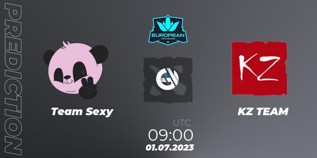 Team Sexy contre KZ TEAM : prédiction de match. 01.07.2023 at 15:01. Dota 2, European Pro League Season 10